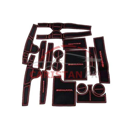 Hyundai Sonata PVC Non-Slip Interior Protection Mats Red