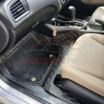 Honda City Premium 9D Floor Mats Black With Orange Stitch 2022 Model & Onwards