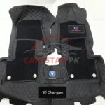 Changan Alsvin Premium 9D Floor Mats Black With Orange Stitch 1