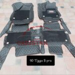 Chery Tiggo 8 Pro Premium 9D Floor Mats Black With Orange Stitch 1