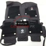 DFSK Glory 580 Pro Premium 9D Floor Mats Black With Orange Stitch 1