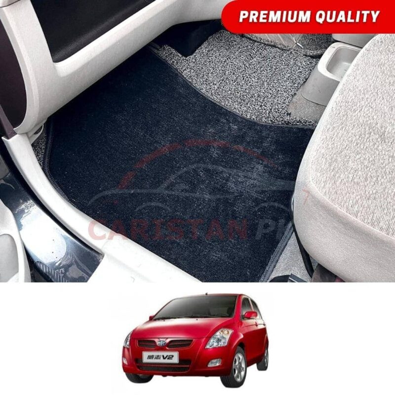FAW V2 Premium Carpet Floor Mats Black Grey FAW V2 Premium Carpet Floor Mats Black Grey