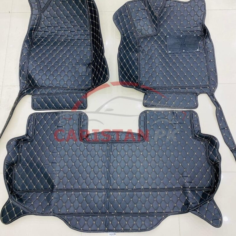 Haval Jolion 7D Floor Mats Black With Beige Stitch 1