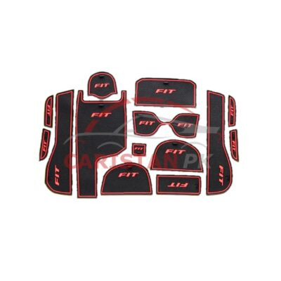 Honda Fit PVC Non-Slip Interior Protection Mats Red 2014-19