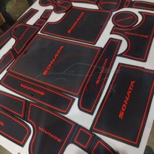 Hyundai Sonata PVC Non-Slip Interior Protection Mats Red 5