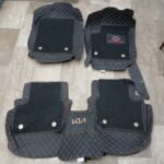 KIA Stonic Premium 9D Floor Mats Black With Orange Stitch 1