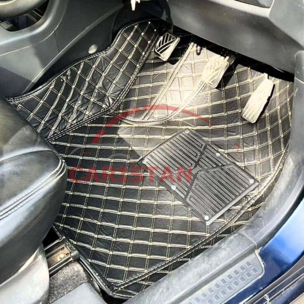 Suzuki Swift 7D Floor Mats Black With Beige Stitch 2022 Model & Onwards