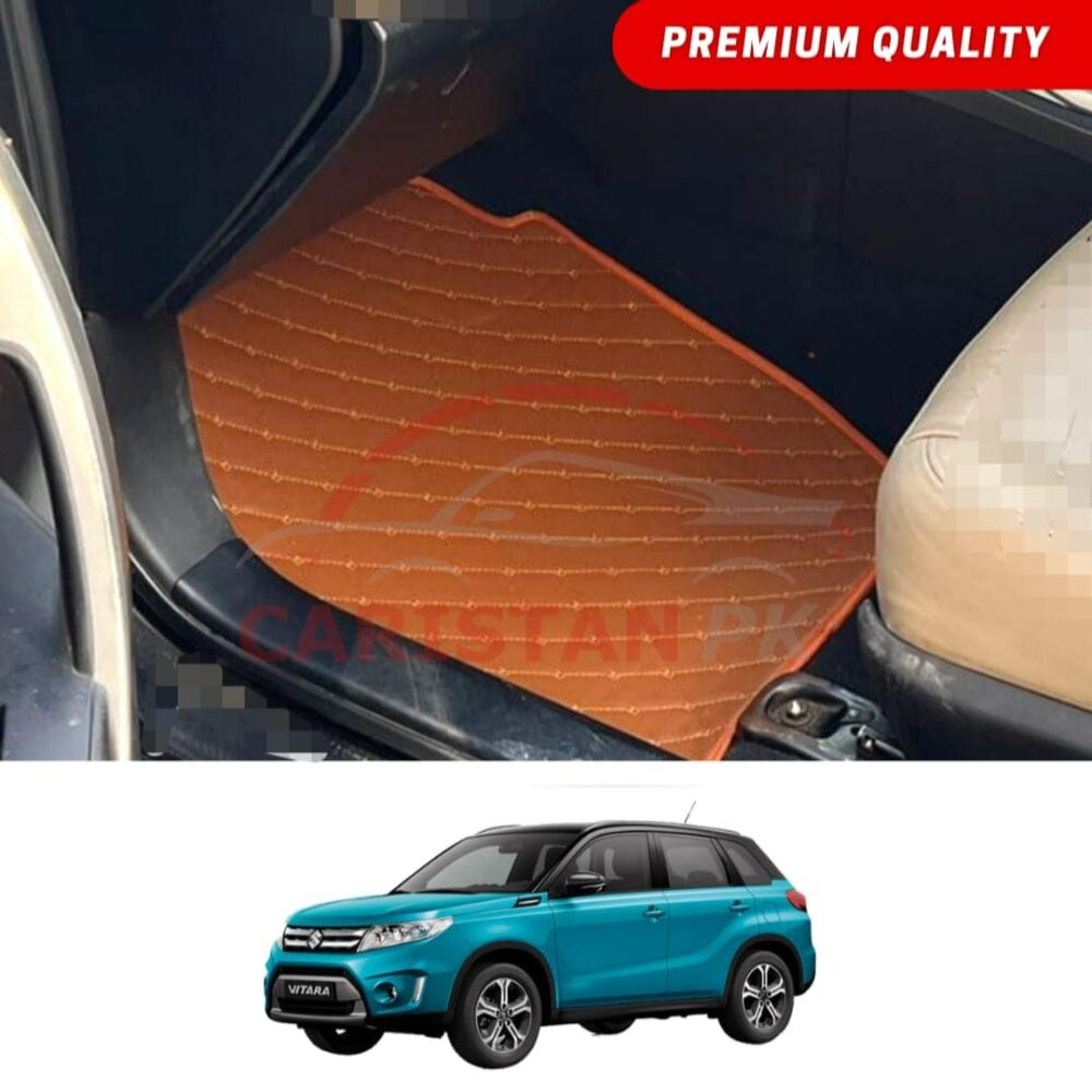 Suzuki Vitara Flat Style 7D Floor Mats Royal Orange Suzuki Vitara Flat Style 7D Floor Mats Royal Orange