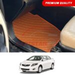 Toyota Corolla Flat Style 7D Floor Mats Royal Orange 2009-10