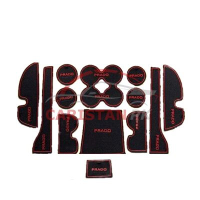 Toyota Prado PVC Non-Slip Interior Protection Mats Red 2010-21