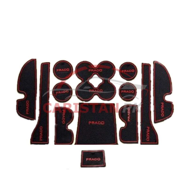 Toyota Prado PVC Non-Slip Interior Protection Mats Red 2010-21 Toyota Prado PVC Non-Slip Interior Protection Mats Red 2010-21