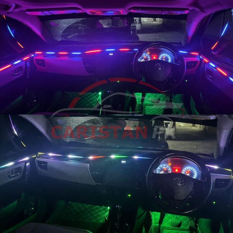 Multicolor Interior Ambiance Dynamic RGB Lights App Controlled 3