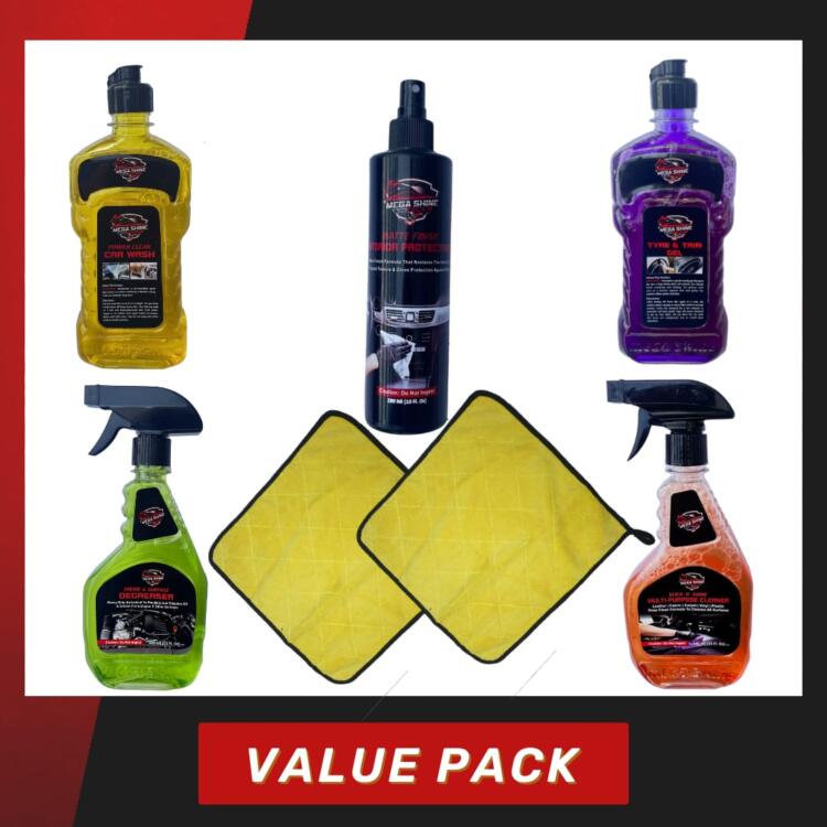 Mega Shine Interior Exterior Care Value Pack