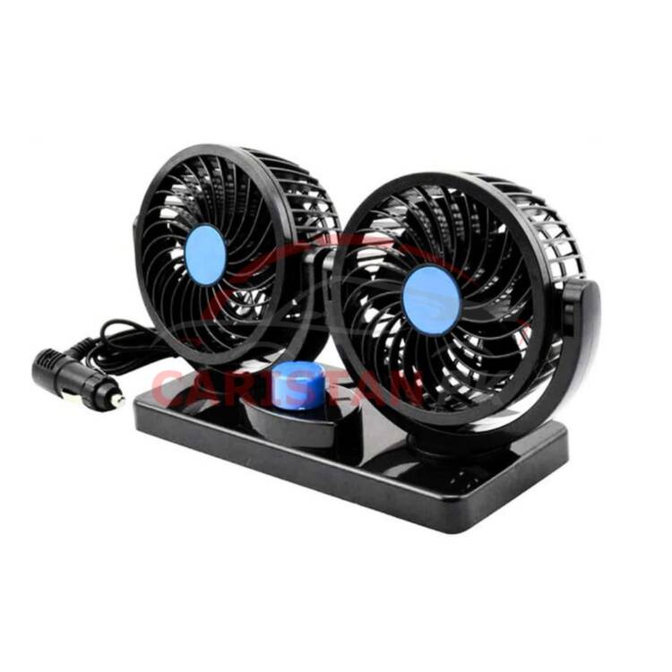 Portable 360° Dual Head Rotating Fan