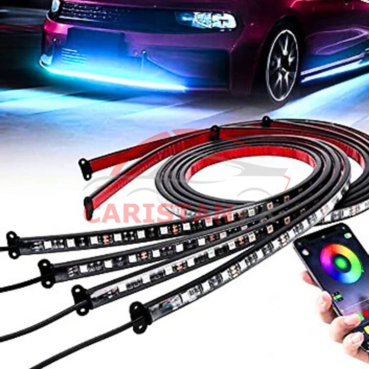 Universal Car Under Glow lights Strip Kit With App 1