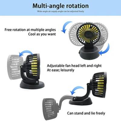 Portable 360° Single Head Rotating Fan