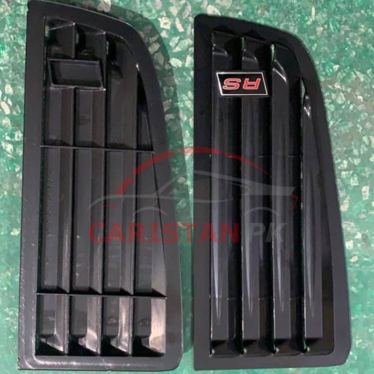 Suzuki Swift Quarter Glass Evo Louver Cover Vent Set Black 2007-21 1