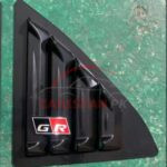 Toyota Aqua Quarter Glass Evo Louver Cover Vent Set Black 2011-22 2