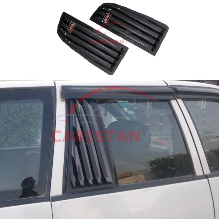 Suzuki Swift Quarter Glass Evo Louver Cover Vent Set Black 2007-21