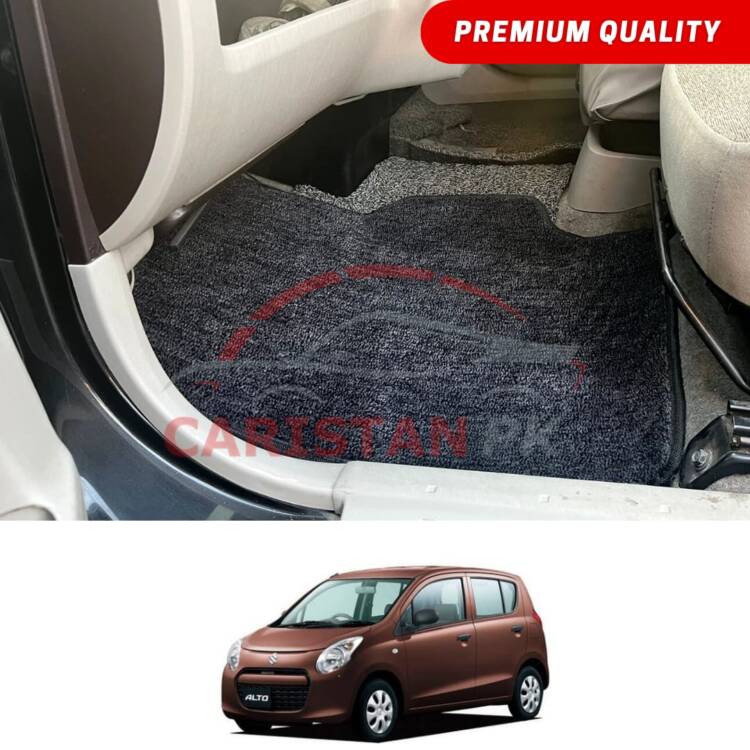 Suzuki Alto JDM Premium Carpet Floor Mats Black Grey 2010-14