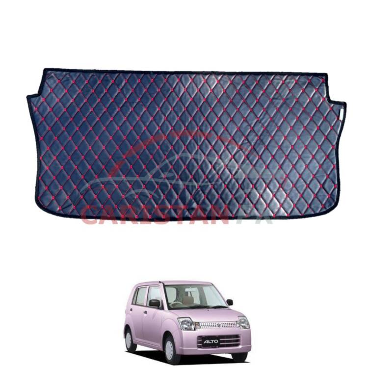 Suzuki Alto JDM 7D Trunk Protection Mat Black With Red Stitch 2005-09