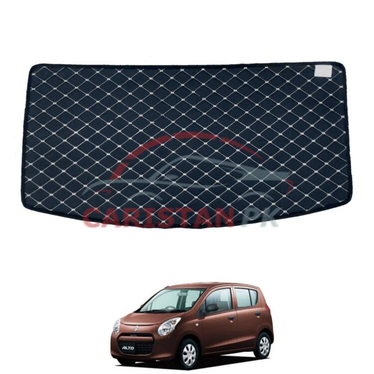 Suzuki Alto JDM 7D Trunk Protection Mat Black With Beige Stitch 2010-14