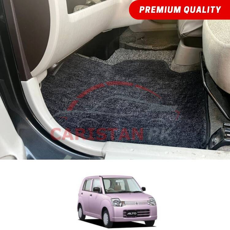 Suzuki Alto JDM Premium Carpet Floor Mats Black Grey 2005-09