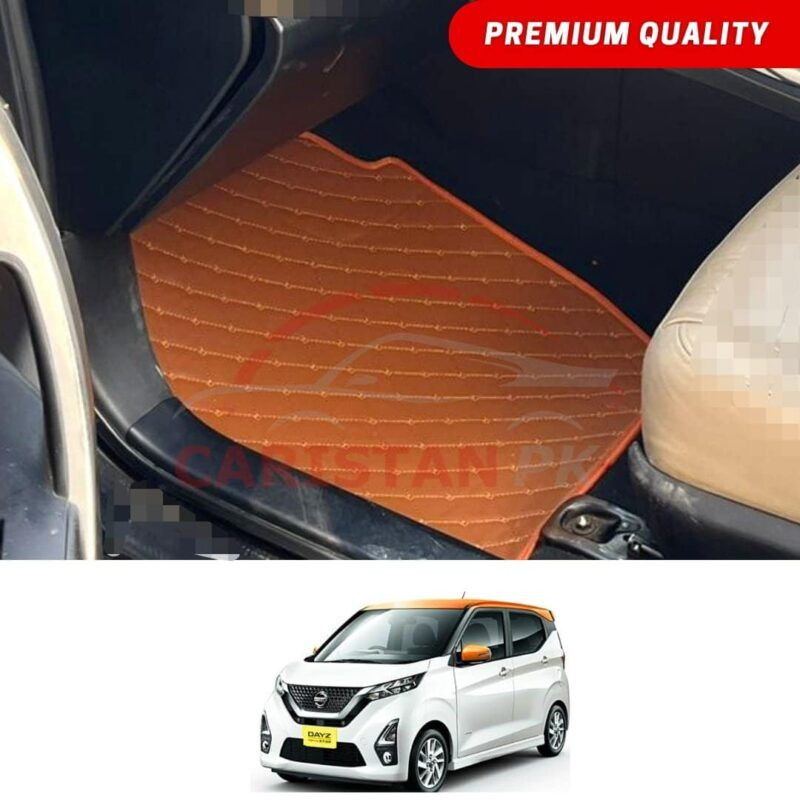 Nissan Dayz Flat Style 7D Floor Mats Royal Orange 2019-24 Nissan Dayz Flat Style 7D Floor Mats Royal Orange 2019-24