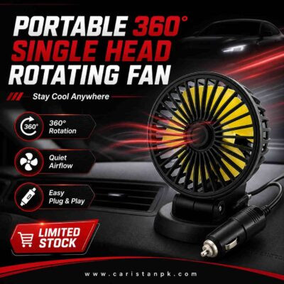 Portable 360° Single Head Rotating Fan