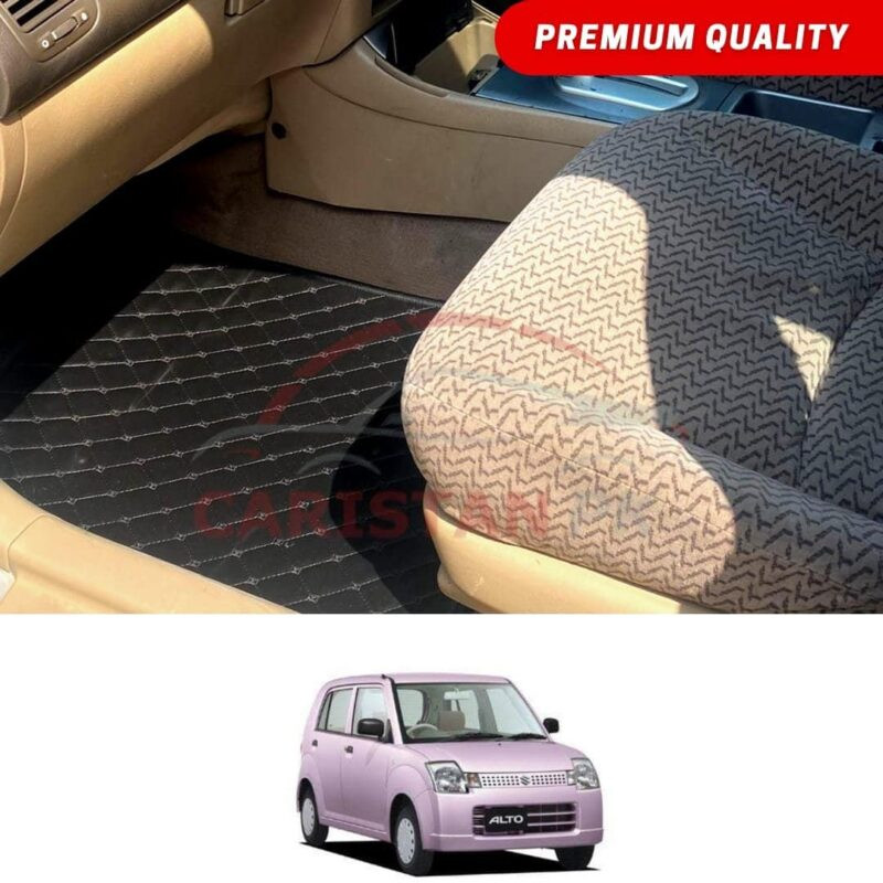 Suzuki Alto JDM Flat Style 7D Floor Mats Black 2005-09 Suzuki Alto JDM Flat Style 7D Floor Mats Black 2005-09