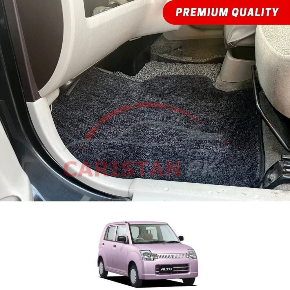 Suzuki Alto JDM Premium Carpet Floor Mats Black Grey 2005-09 Suzuki Alto JDM Premium Carpet Floor Mats Black Grey 2005-09