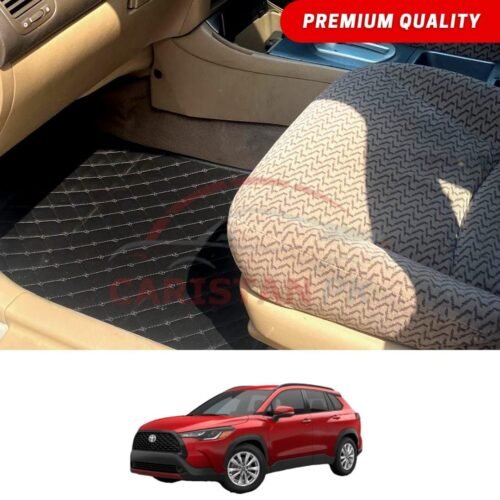 Toyota Corolla Cross Flat Style 7D Floor Mats Black