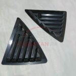 Toyota Fortuner Quarter Glass Evo Louver Cover Vent Set Black 2016-25 1