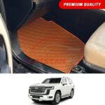 Toyota Land Cruiser Flat Style 7D Floor Mats Royal Orange 2022-24 Toyota Land Cruiser Flat Style 7D Floor Mats Royal Orange 2022-24