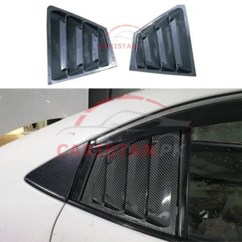 Toyota Yaris Quarter Glass Evo Louver Cover Vent Set Carbon Fiber