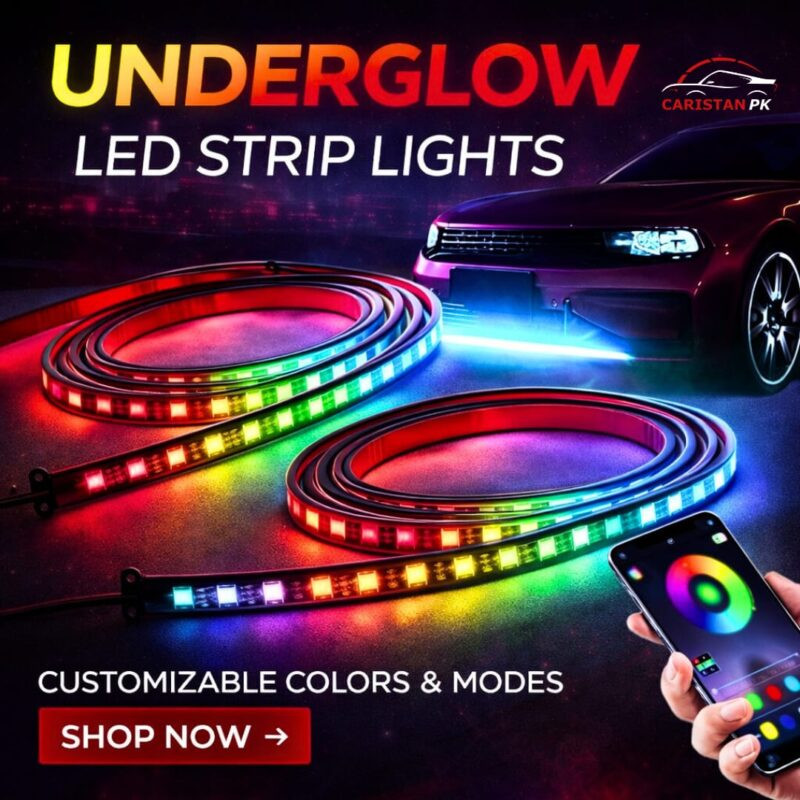 Universal Car Under Glow lights Strip Kit With App