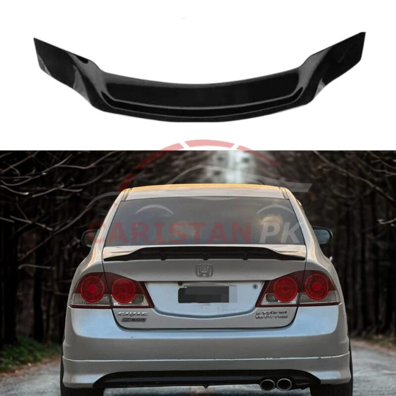 Unpainted Honda Civic Reborn ABS Plastic Duck Tail Spoiler Unpainted Honda Civic Reborn ABS Plastic Duck Tail Spoiler