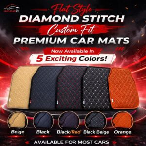 Flat Style Custom Fit Diamond Stitch 7D Floor Mats Available For Almost All Cars