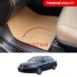 Mitsubishi Lancer Flat Style 7D Floor Mats Beige Stitch