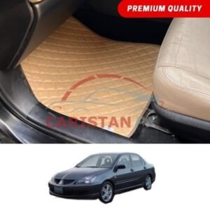 Mitsubishi Lancer Flat Style 7D Floor Mats Beige Stitch