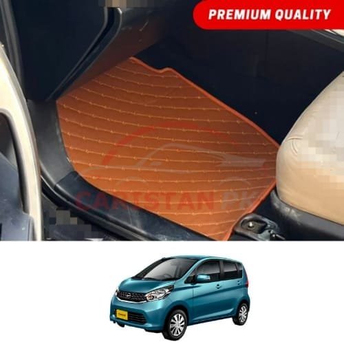 Nissan Dayz Flat Style 7D Floor Mats Royal Orange 2013-18