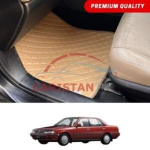 Toyota Corolla Flat Style 7D Floor Mats Beige 1987-90