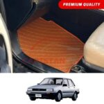 Toyota Corolla Flat Style 7D Floor Mats Royal Orange 1984-86