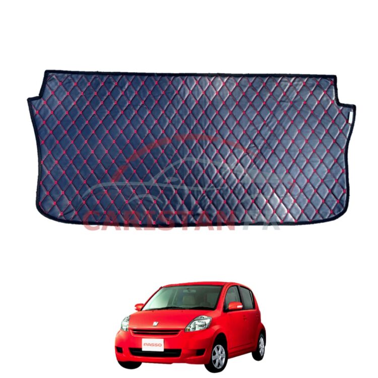 Toyota Passo 7D Trunk Protection Mat Black With Red Stitch 2003-09