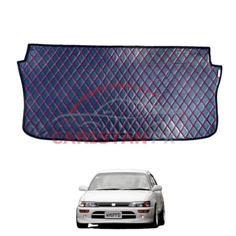 Toyota Corolla Indus 7D Trunk Protection Mat Black With Red Stitch