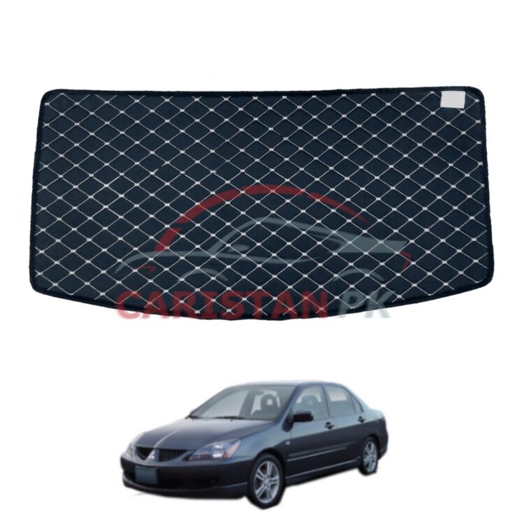 Mitsubishi Lancer 7D Trunk Protection Mat Black With Beige Stitch