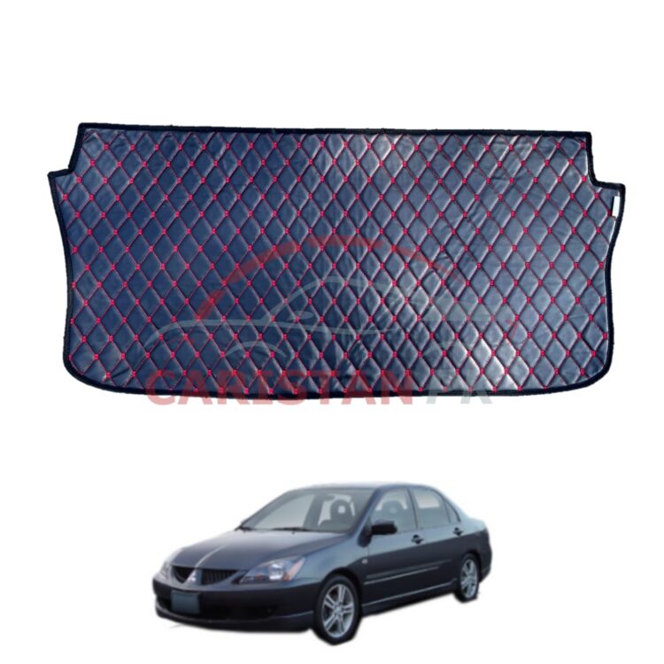 Mitsubishi Lancer 7D Trunk Protection Mat Black With Red Stitch