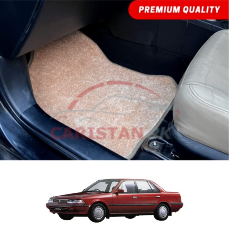 Toyota Corolla Premium Carpet Floor Mats Beige 1984-86