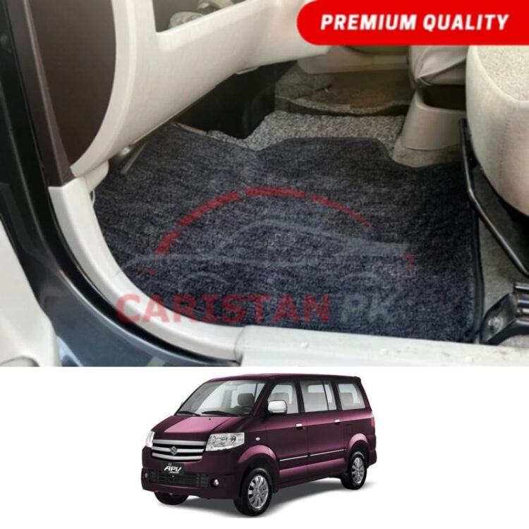 Suzuki APV Premium Carpet Floor Mats Black Grey