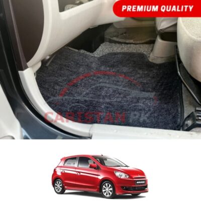 Mitsubishi Mirage Premium Carpet Floor Mats Black Grey